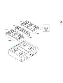 Grates parts for Thermador Cooktop PCG304G from AppliancePartsPros.com