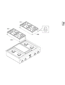 Grates parts for Thermador Cooktop PCG364GD from AppliancePartsPros.com