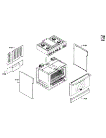 Cabinet 1 parts for Thermador Range PRD364EDPG from AppliancePartsPros.com