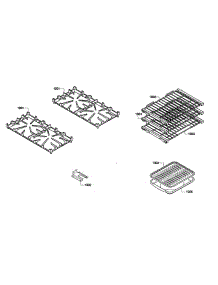Grates Shelfs parts for Thermador Range PRD364EDPG from AppliancePartsPros.com