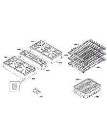 Racks Shelfs parts for Thermador Range PRL304GH from AppliancePartsPros.com