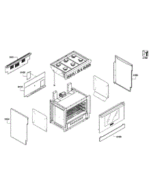 Cabinet Assy parts for Thermador Range PRL366GH from AppliancePartsPros.com