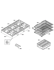 Racks Shelfs parts for Thermador Range PRL366GH from AppliancePartsPros.com