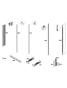 Frames parts for Thermador Freezer T18BD80FL from AppliancePartsPros.com