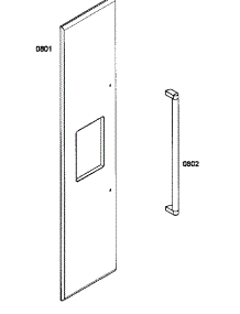 Handle parts for Thermador Freezer T18BD80FL from AppliancePartsPros.com