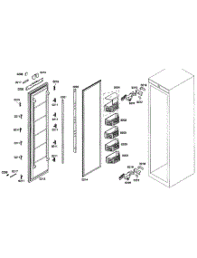 Door Assy parts for Thermador Freezer T18BF70FS from AppliancePartsPros.com
