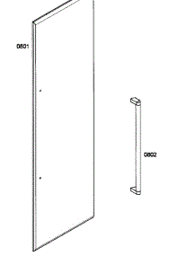 Door parts for Thermador Refrigerator T24BR70FS from AppliancePartsPros.com