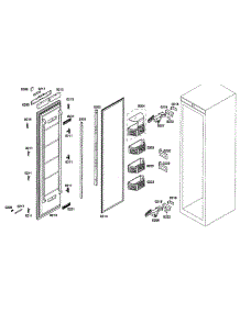 Door Assy parts for Thermador Refrigerator T24BR70FS from AppliancePartsPros.com
