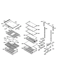 Shelfs Assy parts for Thermador Refrigerator T24BR70FS from AppliancePartsPros.com
