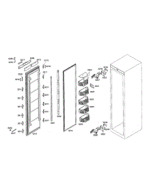 Freezer Door parts for Thermador Freezer T24IF70CSS from AppliancePartsPros.com
