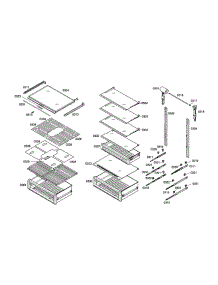 Shelves parts for Thermador Refrigerator T24IR70CSS from AppliancePartsPros.com