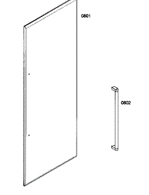 Handle parts for Thermador Refrigerator T30BR70FS from AppliancePartsPros.com