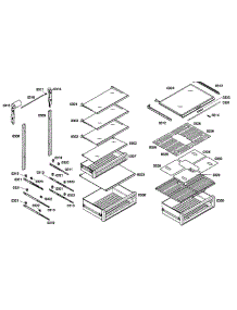 Shelfs parts for Thermador Refrigerator T30BR70FS from AppliancePartsPros.com