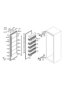 Freezer Door parts for Thermador Freezer T30IF70FSS from AppliancePartsPros.com