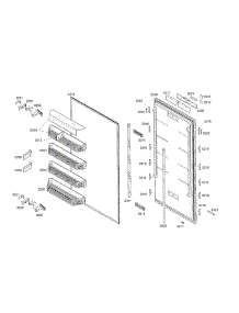 Refrigerator Door parts for Thermador Refrigerator T30IR70CSS from AppliancePartsPros.com