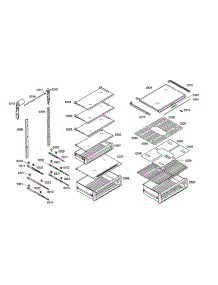 Shelves parts for Thermador Refrigerator T30IR70CSS from AppliancePartsPros.com