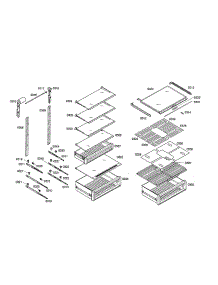 Shelves parts for Thermador Refrigerator T30IR70FSS from AppliancePartsPros.com