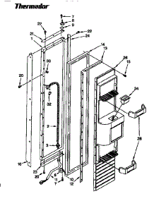 Freezer Door parts for Thermador Refrigerator TSS36DAW from AppliancePartsPros.com