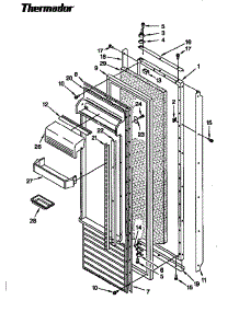 Refrigerator Door parts for Thermador Refrigerator TSS36DAW from AppliancePartsPros.com
