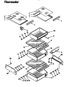 Shelves parts for Thermador Refrigerator TSS36DAW from AppliancePartsPros.com