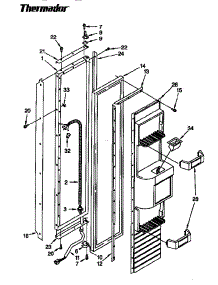 Freezer Door parts for Thermador Refrigerator TSS48DAB from AppliancePartsPros.com