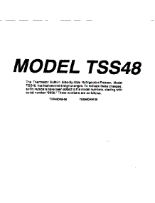 Front Cover parts for Thermador Refrigerator TSS48DAB from AppliancePartsPros.com