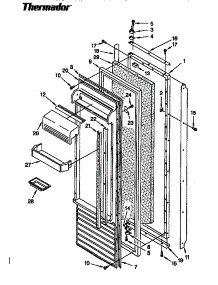 Refrigerator Door parts for Thermador Refrigerator TSS48DAB from AppliancePartsPros.com