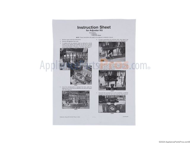 Upper Dishwasher Dishrack Adjuster Kit