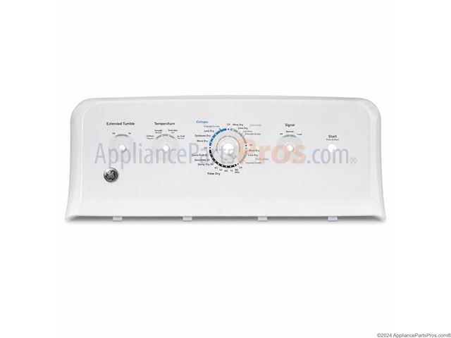 Dryer Control Panel Backsplash Assembly