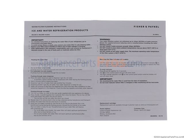 Water Filter Cartridge Fwc2